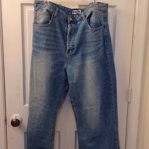 Super baggy boyfriend jean unisex denim size 17